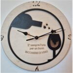 Orologio legno pvc tema vino