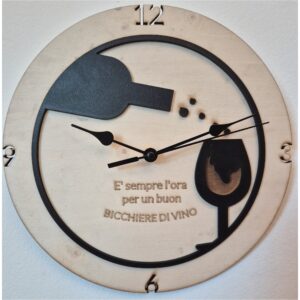 Orologio legno pvc tema vino