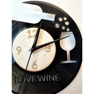 Orologio in vinile tema vino